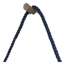 Espelho Decorativo Vintage Alça Sisal Azul 60x40cm Oval Foto mini 4