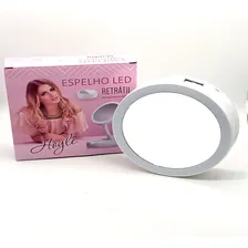Espelho Dupla Face Com Luz Led Aumento Maquiagem Mesa Foto mini  3