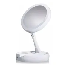 Espelho Maquiagem Led Dobrável Aumenta 10x 1x Foldaway Foto  mini 1