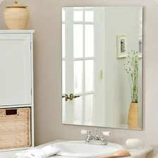 Espelho Para Banheiro Com BisotĂȘ 4mm 60cm X 40cm C BotĂ”es Cor Da Moldura Espelho Bisote 60x40 S/moldura Foto mini 1