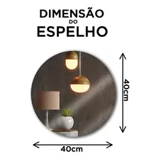Espelho Redondo Lapidado Para Sala 40cm Foto mini  3