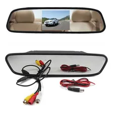 Espelho Retrovisor Tela Lcd 4,3 C Camera De Ré Dvd Completo Foto mini 1