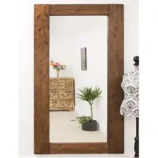 Espelho Rustico 100x70 Cm Moldura Madeira Decoração Parede Foto  mini 1