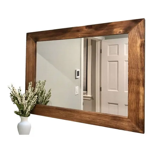 Espelho Rustico Moldura Decoração Madeira Parede 1,80x70 Foto 1