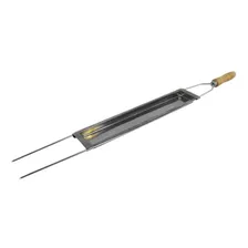 Espeto 75cm Com Bandeja Assar Petiscos Queijinho Foto mini 1