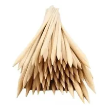 Espeto Bambu Com Ponta Espetinho Vareta 1.000 Palitos 30 Cm Foto mini  3
