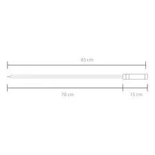 Espeto Churrasco Gaúcho 85cm - Aço Cromado Profissional Foto mini 2