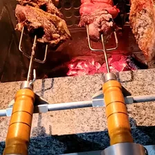 Espeto Giratório Elétrico Em Inox Com Regulagem Churrasco Foto mini 2