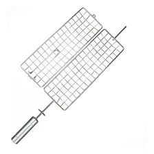 Espeto Grelha Gaiola Inox Grill Churrasqueira Girat贸ria Foto mini 4
