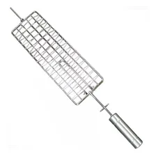 Espeto Grelha Gaiola Inox Grill Churrasqueira Girat贸ria Foto mini 1