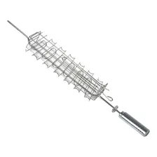 Espeto Grelha Peixe Giratória Cromado 67,5cm Issi Grill Foto  mini 1