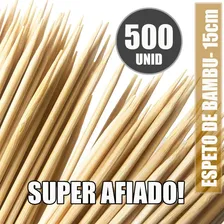 Espeto Palito Bambu Petisco 15cm Pct Com 500 Unid Foto mini 4