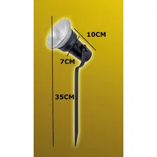 Espeto Projetor Para Jardim Alumínio Ideal Iluminação Preta Cor da carcaça Preto 110V 220V (Bivolt) Foto mini  3