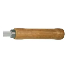 Espeto Simples 85cm Churrasco Mor Aço Cromado Cabo Madeira Foto mini  2