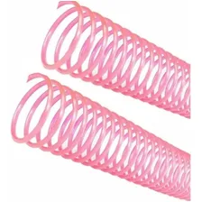 Espiral Para Encadernação Rosa 17 Mm Para 100 Folhas 100un Foto mini 2