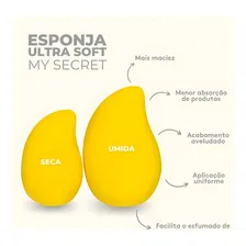 Esponja Manga Makeup Puff Cor Amarelo Tamanho da Esponja Normal Foto mini 4