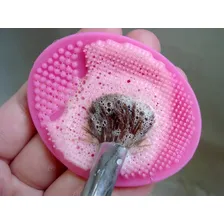 Esponja Silicone Limpeza De Pinceis Macrilan Cp-01 C/3 Cor Variadas Foto mini  2