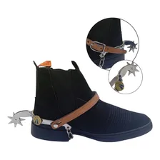 Espora Inox Santa Vaquejada Vaqueiro Cavalo Com Correia Foto mini 1