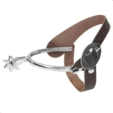 Espora Quarto De Milha Especial Inox + Correia Cavalo Foto mini 3