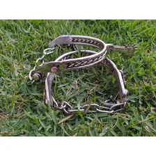 Espora Trançada Aço Inox Cavalo Montaria + Correia Couro Foto mini 2
