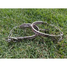 Espora Trançada Aço Inox Cavalo Montaria + Correia Couro Foto mini 4