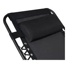 Espreguiçadeira Dobrável Portátil Mor Cadeira Reclinável 21 Posições - Preto Foto mini  3