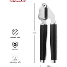 Espremedor Amassador De Alho Para Cozinha Preto Kitchenaid Foto mini 4