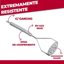 Espremedor De Batata Em Aço Inox Grande Resistente Purê Foto mini 4