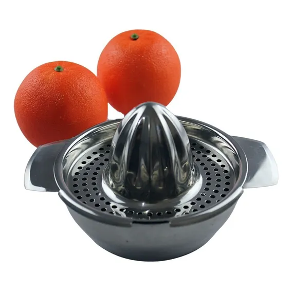 Espremedor De Laranja Limão Manual Em Aço Inoxidável Prático Cor inox Foto 1