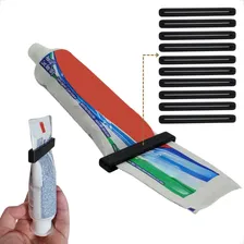 Espremedor Pasta De Dente Apertar Tubo Creme Dental Kit 10un Cor Preto Foto mini 1