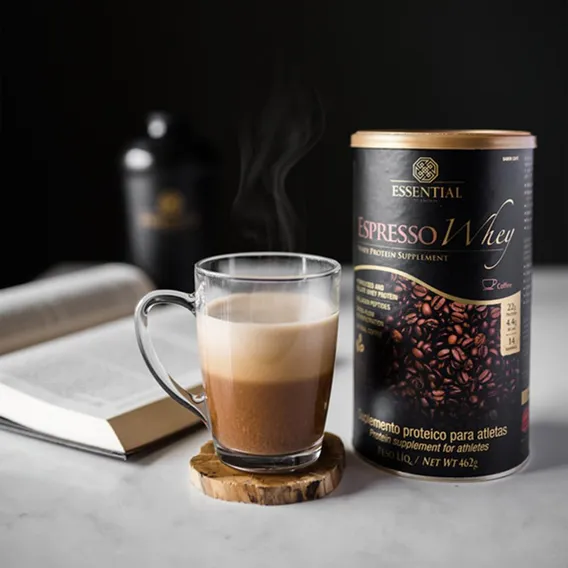Espresso Whey 462g - Essential Nutrition Sabor Café Foto 1