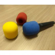 Espuma Colorida Pop Filter Protetora Para Globo De Microfone Cor Preto Foto mini 4
