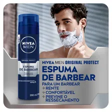 Espuma de Barbear Original Protect Nivea Men 200ml Foto mini 2