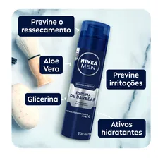 Espuma de Barbear Original Protect Nivea Men 200ml Foto mini 3