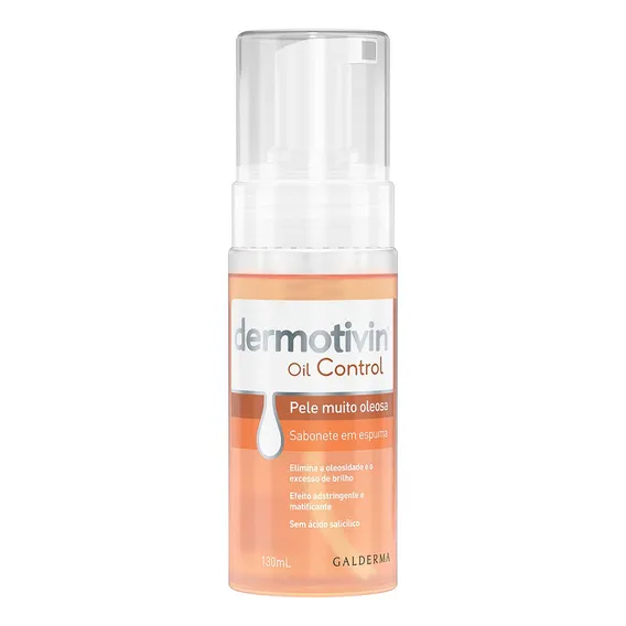 Espuma De Limpeza Facial Pele Oleosa Dermotivin Oil Control 130mL Foto 1