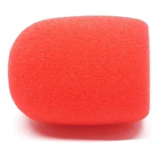 Espuma Microfone Sm58 70x62x33mm (unidade) Vermelha Foto mini 1