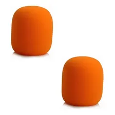 Espuma Para Microfone De Mão Laranja Sm58 Kit Com 2 Foto mini 1