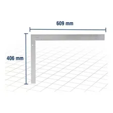 Esquadro Básico Metalico 24 Pol Aço Inox Vonder Foto mini 3