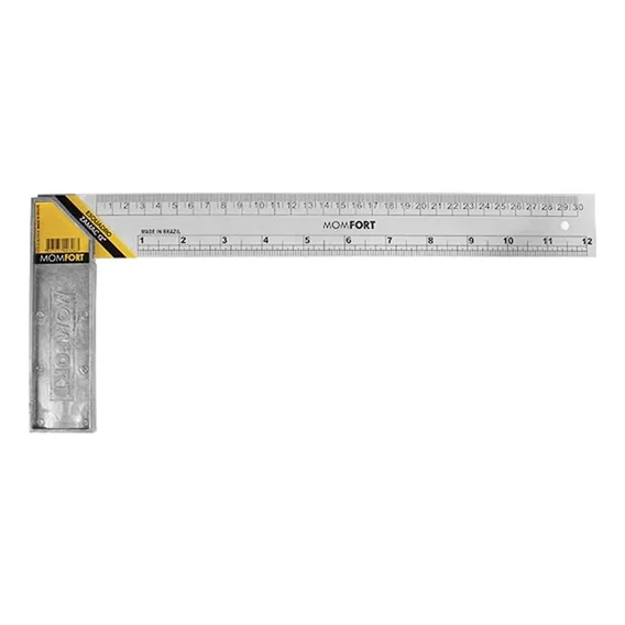 Esquadro Cabo Aluminio Momfort 12 30cm 626012 Foto 1