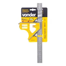 Esquadro Combinado 12 Pol Com Régua Inoxidável Vonder Cor Amarelo Foto mini 1
