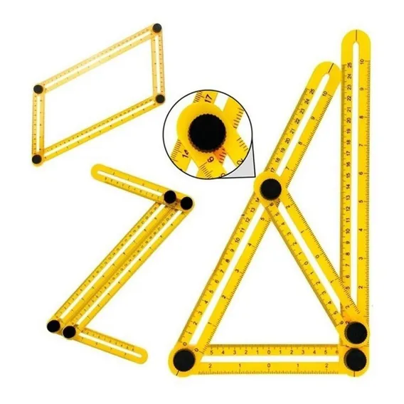 Esquadro Inteligente Ajustável Multi Angulos Regulavel Cor Amarelo/preto Foto 1