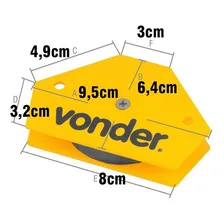 Esquadro Magnético Hexagonal Soldador Capacidade 10kg Vonder Foto mini 4