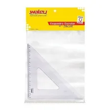 Esquadro Poliestireno 45graus 21cm Cr. Waleu Cor Cristal Foto mini 1