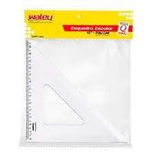 Esquadro Poliestireno 45graus 21cm Cr. Waleu Cor Cristal Foto mini 3