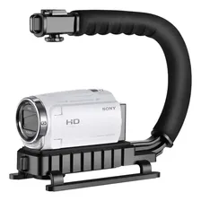 Estabilizador Câmera Dslr Celular Kit Filmagem Luz Microfone Cor Preto Foto mini 2