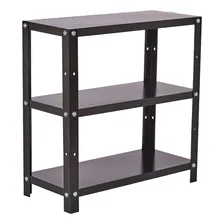 Estante 3 Prateleiras Bandejas Multiuso Baixa Reforçada Cor Preto Foto mini 1