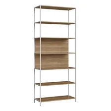Estante 7 Prateleiras 211,5cm Home Office Nogal/branco Foto mini 2