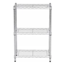 Estante Aço Cromada Com 3 Prateleiras 90x60x35cm Spaceo Foto mini 3