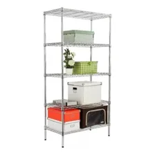 Estante Aço Cromado Aramado 5 Prateleiras Ajustáveis E5p170c Foto mini 3