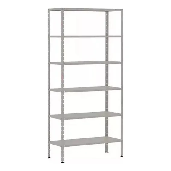 Estante Armário Com 6 Prateleiras 40x92cm, Colunas Inteiras Cor Cinza Foto 1